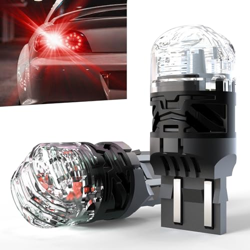 Zakolak 7443 LED Bulb Red Dual Brightness Brake Tail Light Turn Signal Compatible T20 LED Replacement for 7440 7443A 135V Pack of 2 - Image 1