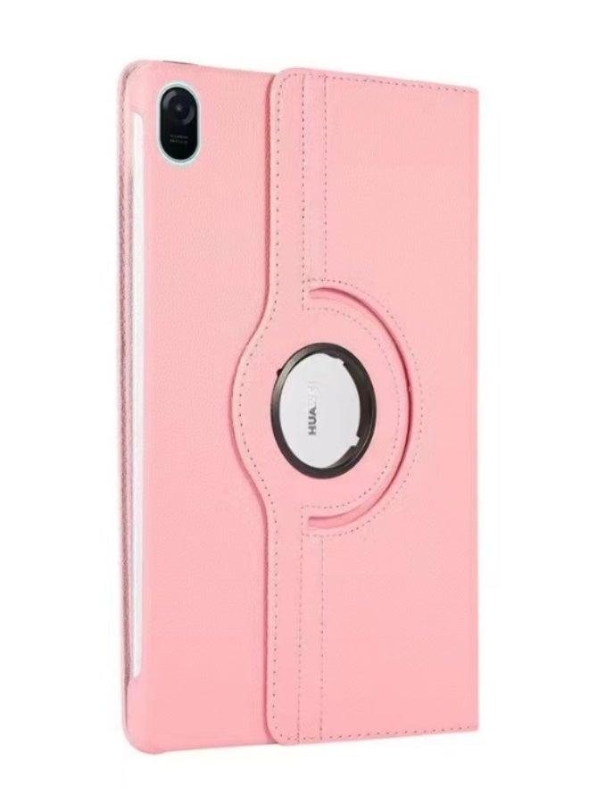 for Honor Pad X8a 11 Inch Case Cover, Multi-Angle Stand + 360 Rotating Bracket + Shockproof Leather Slim Protective Cover，pink - Image 3