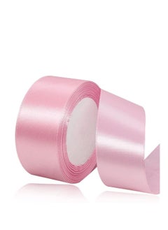 MARKQ Baby Pink Satin Ribbon, 38mm x 25yd Fabric Polyester Ribbon for Gift Wrapping, Party Favors, Wedding Decorations, Bow Making, Bouquets, Sewing Projects & Craft Supplies  - Image 1
