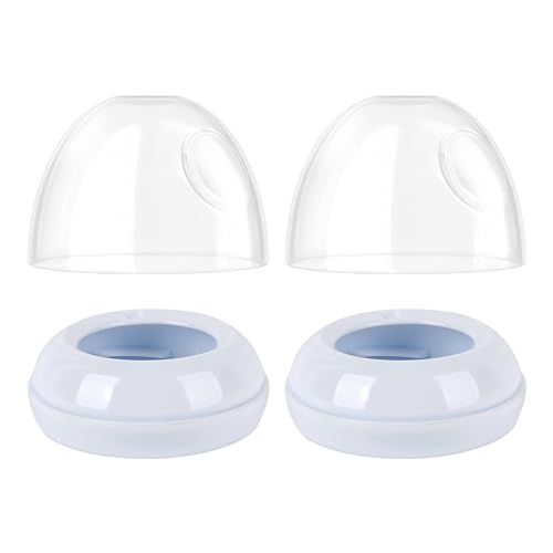 FixlyFido 2-Pack Baby Bottle Rings and Caps for Philips Avent Natural Bottles, Replacement Screw Ring Collars, Baby Bottle Nipple Rings for Avent Natural Plastic and Glass Bottles