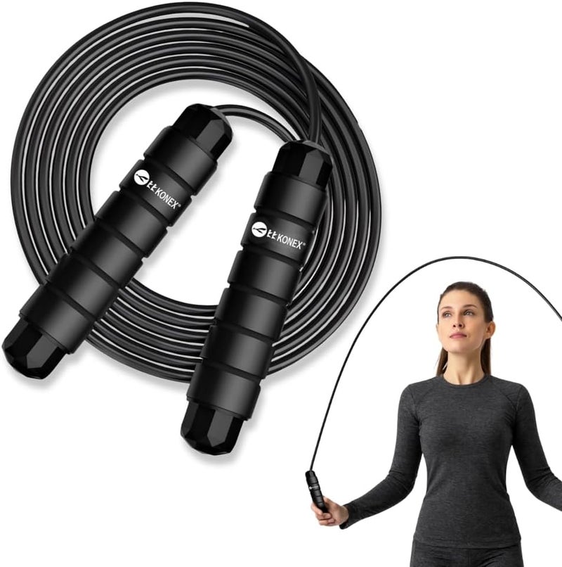 KONEX Adjustable Skipping Rope for Men & Women | Jumping Rope for Fitness, Home & Gym Workouts - Image 1