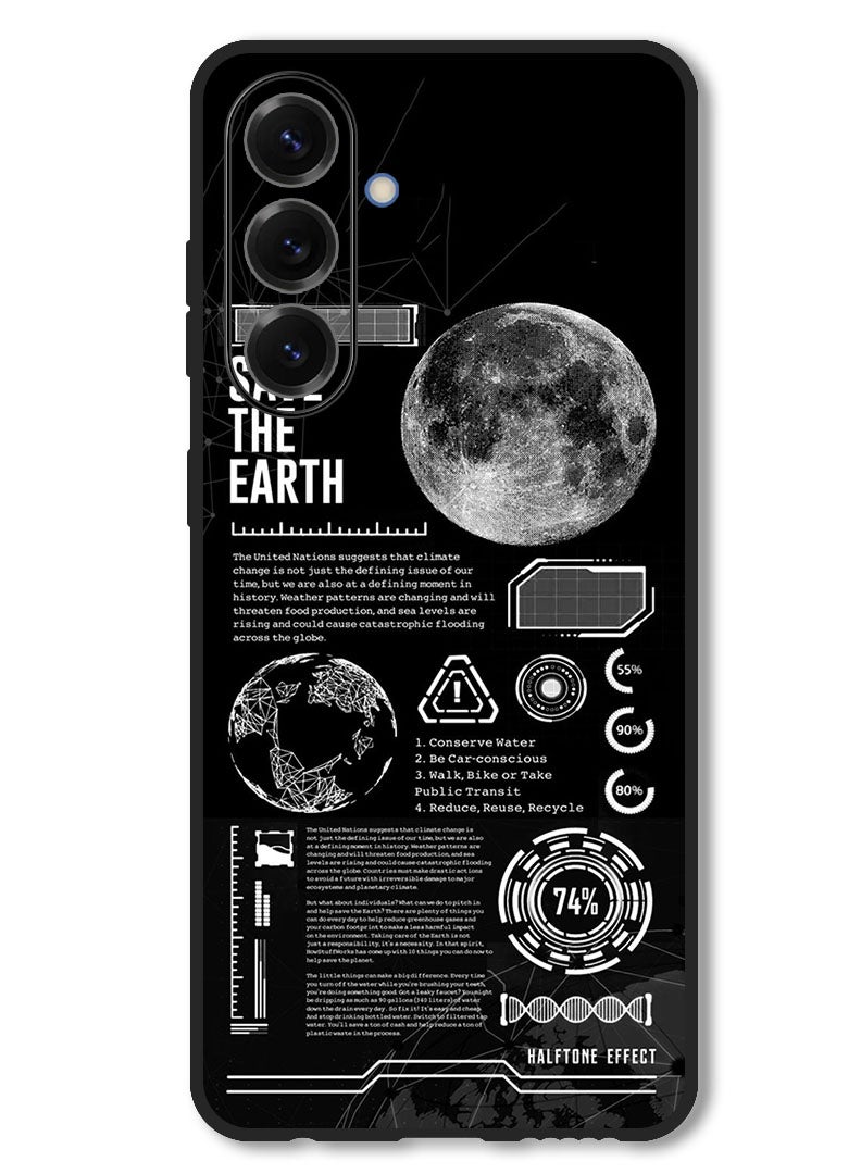 Theodor Case Compatible with Samsung Galaxy F56 6.74 Inch Protection Shockproof Bumper Cover Save The Earth - Image 1