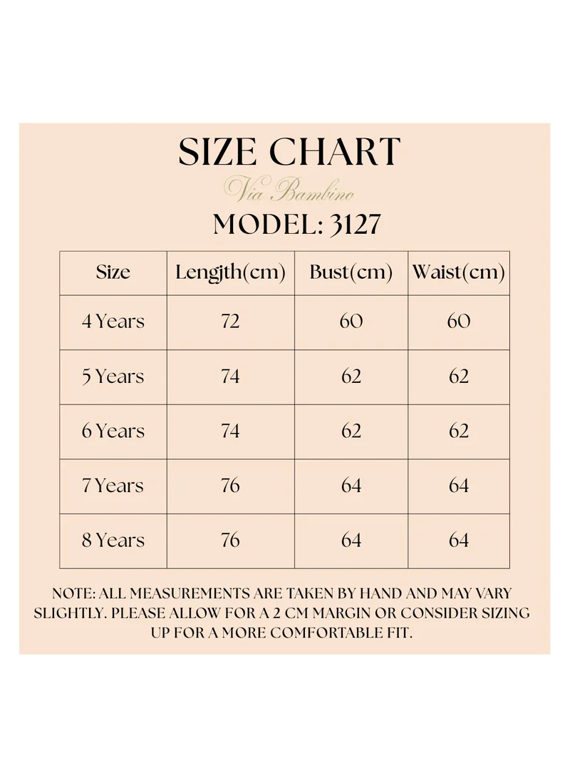 VIA BAMBINO Luxurious Pink Girls' Dress - Model 3127