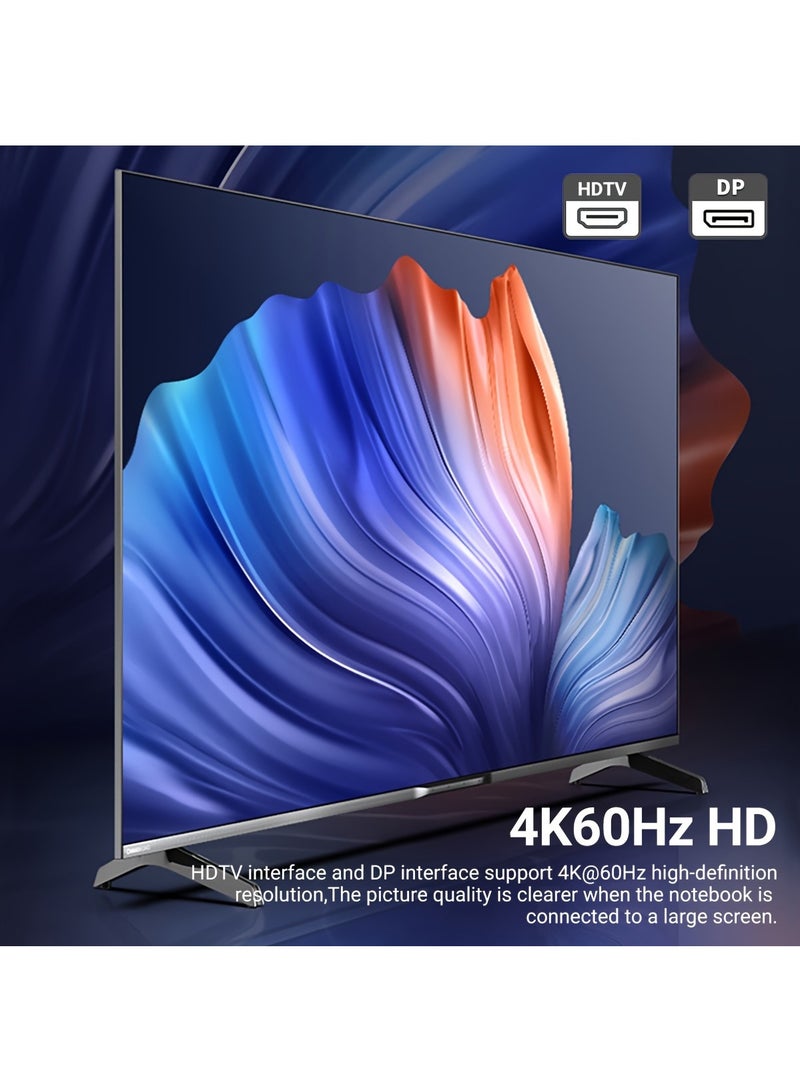 ليسو محطة إرساء USB-C 15 في 1، محور نوع C، محور عمودي متعدد المنافذ مع قاعدة قابلة للإزالة، دعم RJ45 1000M، USB 3.0/2.0، شحن سريع PD 100W، صوت 3.5 مم، SD/TF للكمبيوتر المحمول، اللوحي، الهاتف الذكي - Image 5