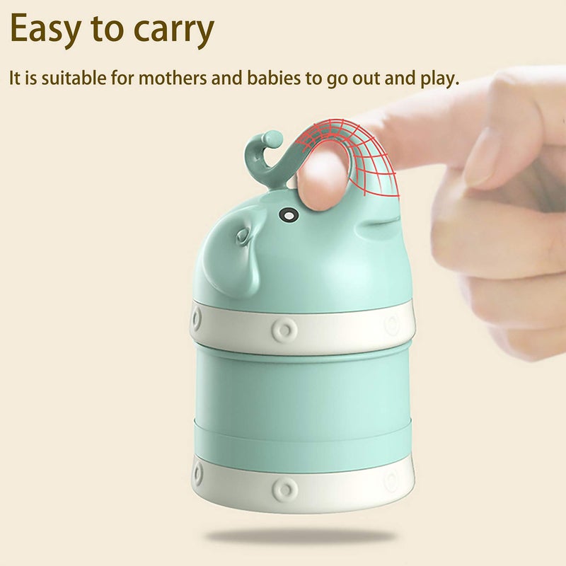 IENYPA Baby Milk Powder Formula Dispenser, Stackable Formula Dispenser Container Mixie Bottle for Travel, Large Capacity Formula Holder and Snack Storage, Non-Spill, Powder Leakage Free, BPA Free (Green) - Image 2