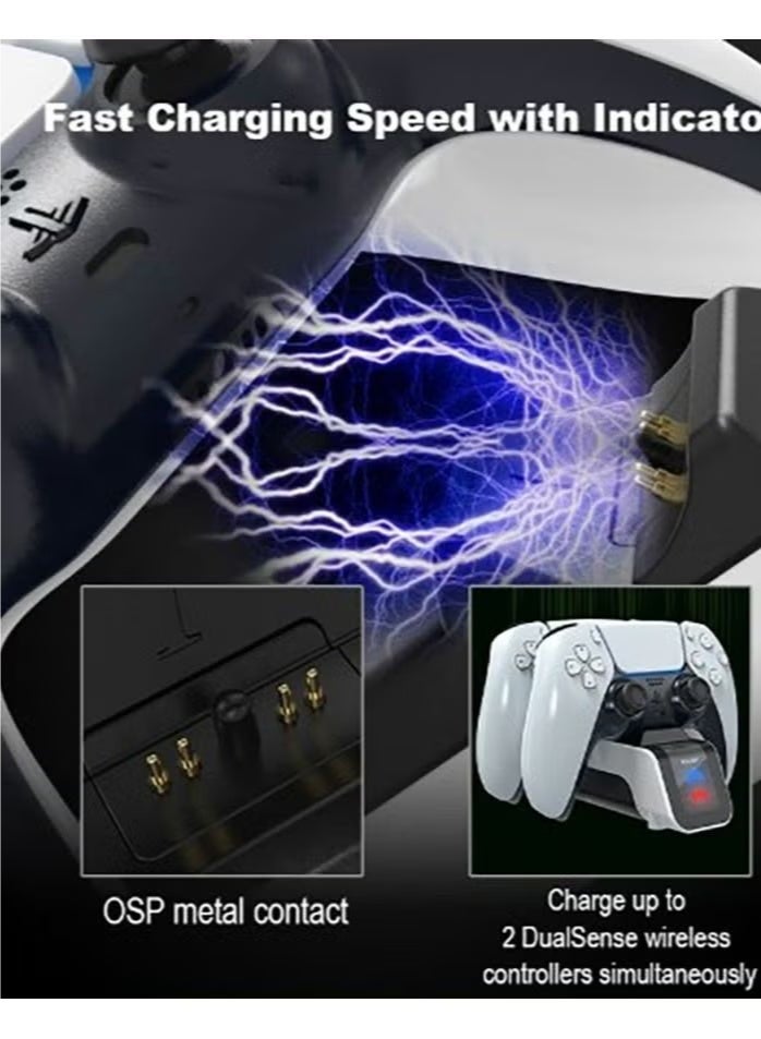 AOLION Suitable for Sony 5 PlayStation 5 Hand Charger Console Dual Sense PS5 Controllers Dock Station - Image 3