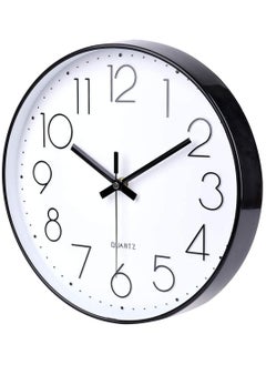 ماركة غير محددة Wall Clock, Silent Non Ticking Quality Quartz Battery Operated, Round Easy to Read, Silent Wall Clock for Bedrrom, Living Room, Kitchen, Office, School Home Decor(12 INCH)  - Image 5