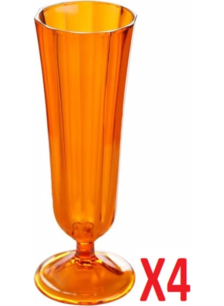 Porland Orange Flute Champagne Glass 130 cc 4-pack 04FIA001736