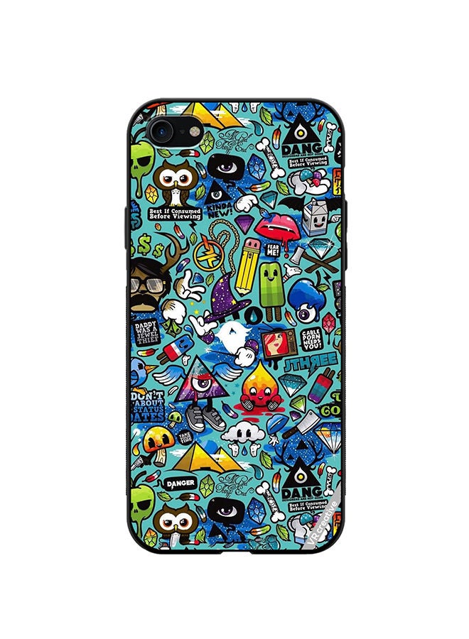 VR CREATIVE غطاء حماية لجهاز آبل آيفون SE (2022) بتصميم متعدد الألوان - Image 1