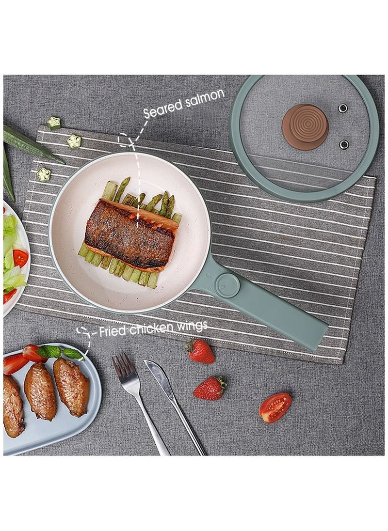 miss ceool - Multi-functional Electric Cooker 1.5L Electric Hot Pot 600W Non-Stick Rapid Noodles Cooker Steak Egg Fried Rice Ramen Soup with 2 Modes Temperature Control (CN Plug Type) - Image 1