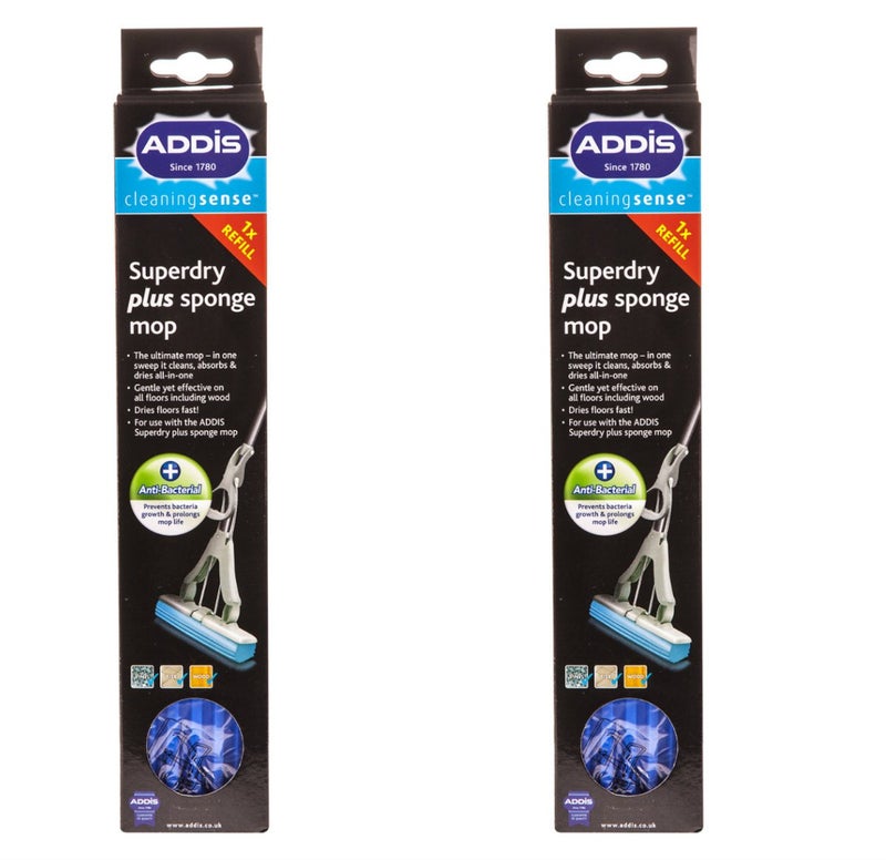 Addis PVA Sponge Mop Refill Metallic 2 pc