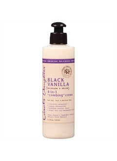 Black Vanilla Moisture & Shine 4 in 1 Combing Creme for Dry Hair and Dull Hair, with Sweet Almond Oil and Vanilla Fruit Extract, Hair Detangler, 8 fl oz