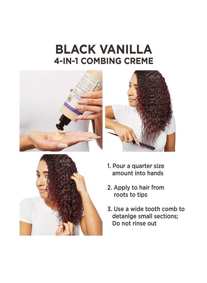 Carol's Daughter - Black Vanilla Moisture & Shine 4 in 1 Combing Creme for Dry Hair and Dull Hair, with Sweet Almond Oil and Vanilla Fruit Extract, Hair Detangler, 8 fl oz - Image 1