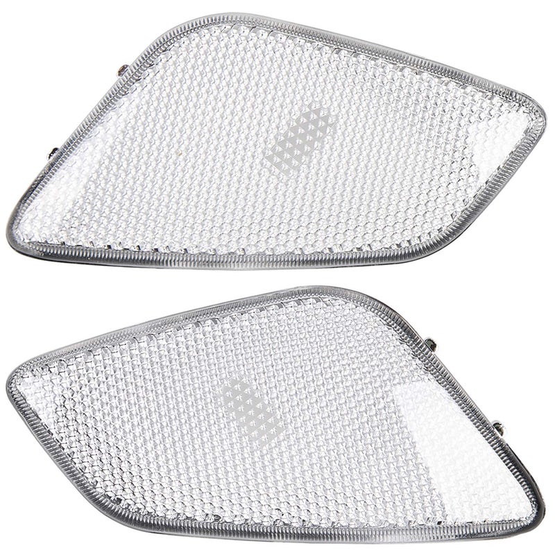 ECOTRIC Clear Bumper Signal + Fender Side Marker Lights Combo Compatible with 1997-2006 Jeep Wrangler TJ Turn Signal Parking Lights Replacement for 55055020AC 55055020AD - Image 3