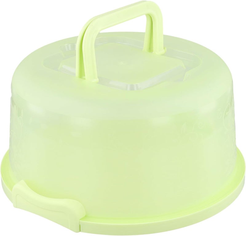 MUKLEI 26cm Portable Cake Carrier, 10 Inch Round Cake Carrier with Handle, Plastic Cake Holder with Lid, Large Cake Transporter Storage Container Box for Cake, Desserts, Sandwiches - Image 3