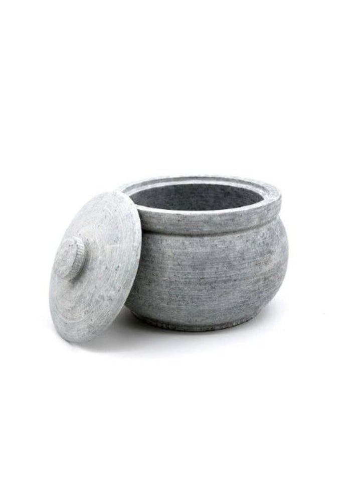 Ayda Traditional Soapstone Curd Pot Stone Pickle Jar, 1800ml  - Image 2