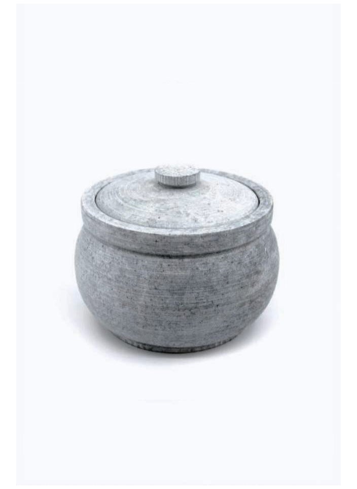 Ayda Traditional Soapstone Curd Pot Stone Pickle Jar, 1800ml  - Image 1