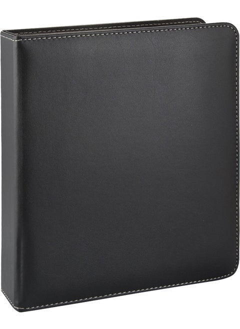 A5 SMALL SIZE Artificial Leather Elite Document Presentation Folder with 4 Rings 250 Sheets Capacity Black SUITABLE ONLY FOR A5 SIZE DOCUMENTS!!!
