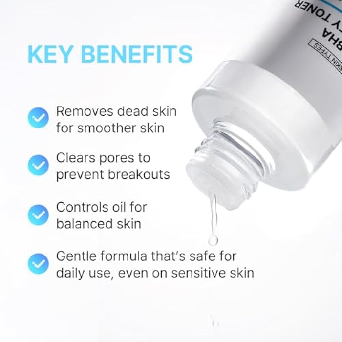 NIDA تونر نيدا AHA BHA للوضوح | AHA 0.1%، BHA 0.1%، نياسيناميد، سنتيلا أسياتيكا | تقشير، ترطيب، التحكم في المسام، توحيد اللون | 6.76 أونصة سائلة، 200 مل - Image 2