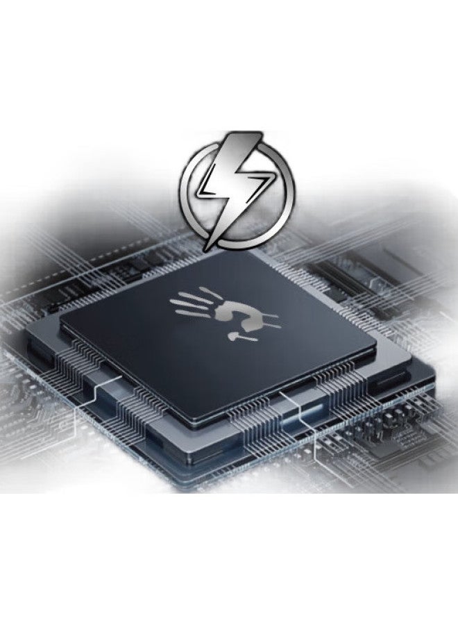 A4TECH سماعة ألعاب لاسلكية Mr760، فوق الأذن، بلوتوث/2.4G/Type-C/سلكية، Blood Hand Phantom، لـ Pubg/Csgo، ألعاب الكمبيوتر، صوت محيطي 7.1، أسود أنيق - Image 1