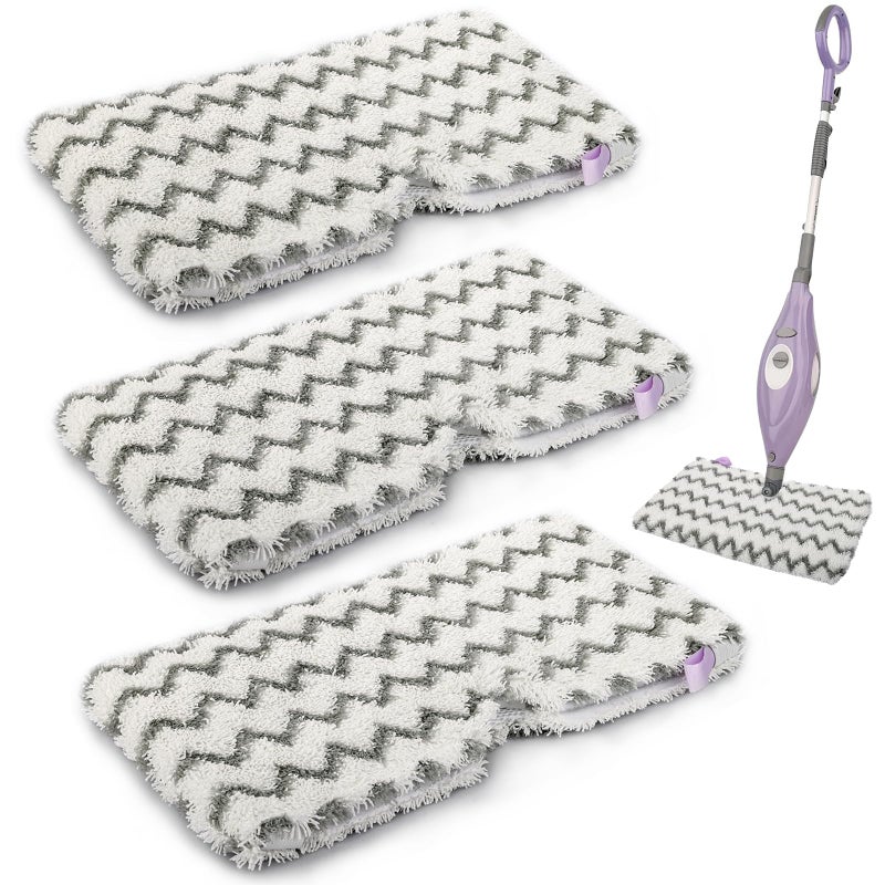 Upgraded Scrub Steam Mop Pad for Shark Steam Pocket Mop S3501 S3601 S2901 S2902 S3550 S3801 S3901 SE450 S3601D S3901D Steam Mop Replacement Pads for All Hard Floors 3 Pack