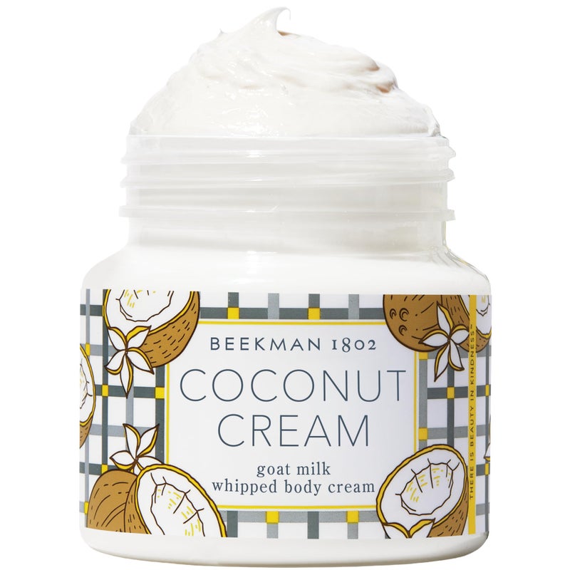 Beekman 1802 Whipped Body Cream â€“ Moisturizes & Softens Skin with Goat Milk, Mango Seed Butter & Vitamin E â€“ 8 oz â€“ Coconut Cream - Image 1