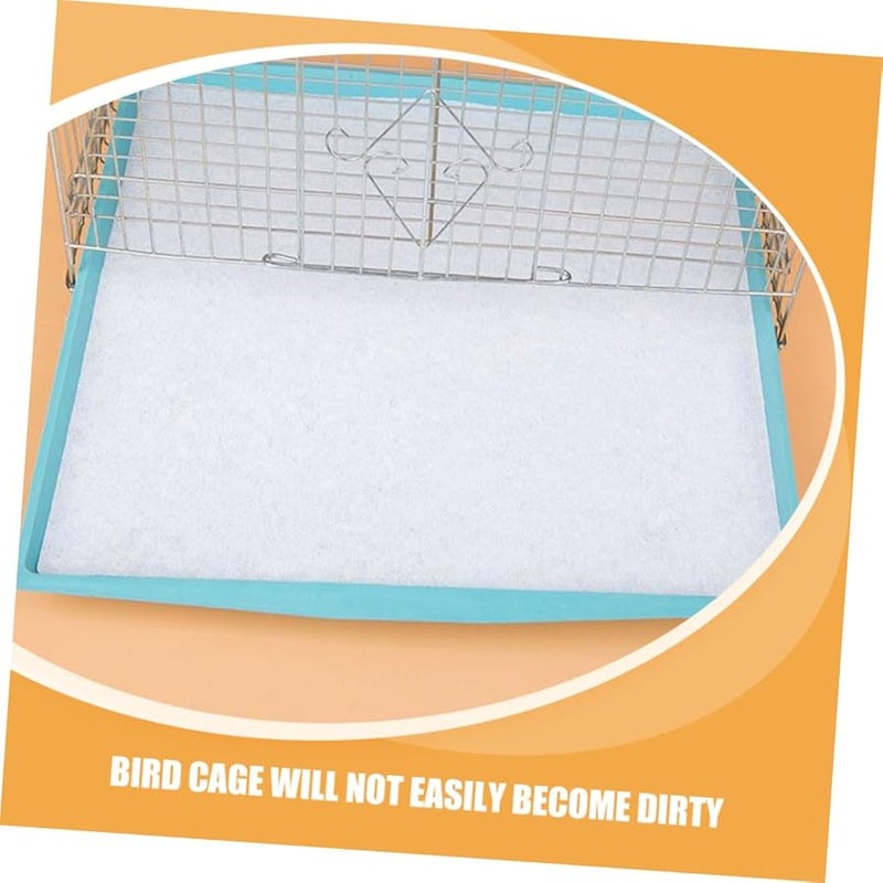 100 قطعة من بطانة قفص الطيور الورقية السميكة سريعة الامتصاص والتجفيف، وسهلة التنظيف، وفوط صحية قابلة للتصرف - Image 4