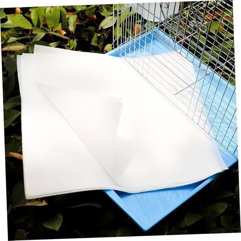 100 قطعة من بطانة قفص الطيور الورقية السميكة سريعة الامتصاص والتجفيف، وسهلة التنظيف، وفوط صحية قابلة للتصرف - Image 5