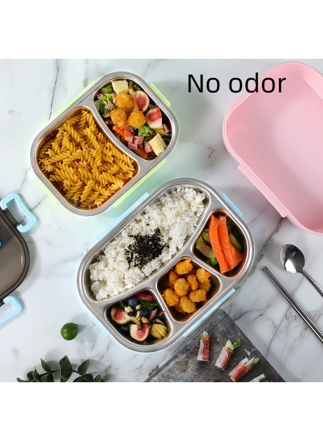 Daily Use Lunch Box/freshness Preservation Box Rice Box/freshness Preservation Box Rice-Specifications:Five-compartment Soup Bowl Blue (spoon To Chopsticks) Large 1500ml