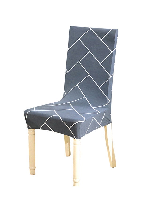 NIBEMINENT Printed Anti Dust Chair Cover Grey/White 45centimeter