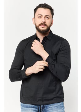 Selected Homme Men Regular Fit Long Sleeves Plain Casual Shirt, Navy  - Image 1