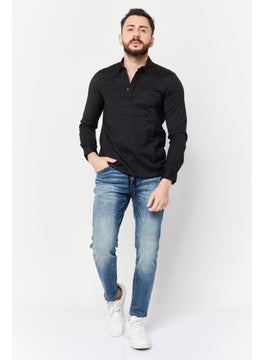 Selected Homme Men Regular Fit Long Sleeves Plain Casual Shirt, Navy  - Image 2