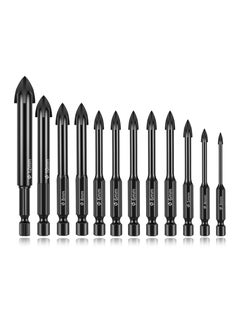 Y&D 12PCS Drill Bit Set for Glass & Concrete, Tungsten Carbide Tip Bits Concrete Wall Mirror and Ceramic Tile on Brick 3-12Mm  - Image 1