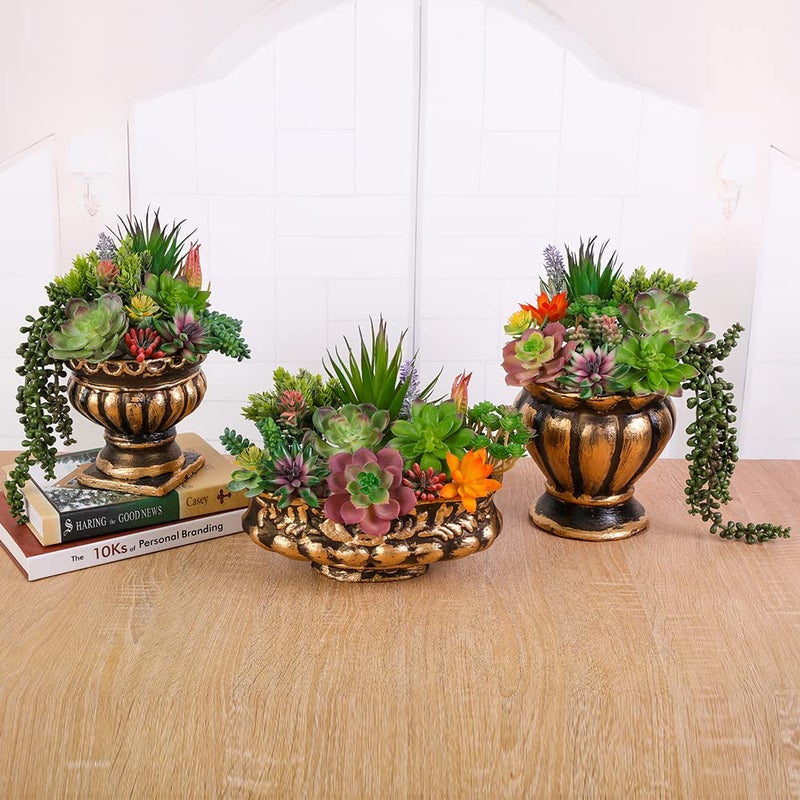 COTSEN 18 Pack Artificial Succulents Realistic Textured Fake Succulents Unpotted Artificial Cactus Plant Suitable for Garden Home Office Greening and Decoration - Image 3