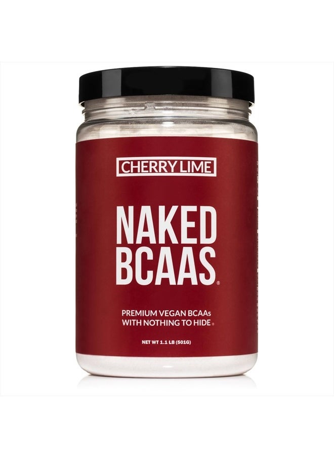 NAKED nutrition - Cherry Lime Naked BCAAs Amino Acids Powder, 100% Pure 2:1:1 Formula, Vegan Branched Chain Amino Acids, Instantized All Natural BCAA Powder Supplement - 501 Grams, 34 Servings - Image 1