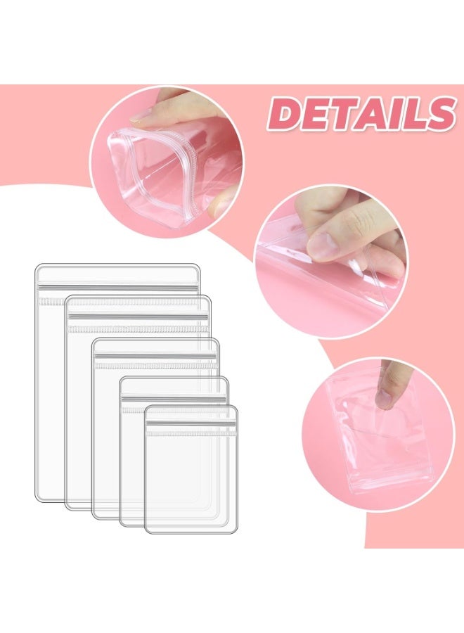 200 Pcs Clear Self Seal Jewelry Bags, PVC Jewelry Storage Bags, Jewelry Organizer Bags for Earring Ring Necklace - Image 4