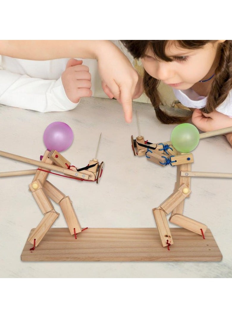 Two-player battle balloon toy, wooden balloon duel game, puppets that fight! (50 balloons for free)  - Image 5