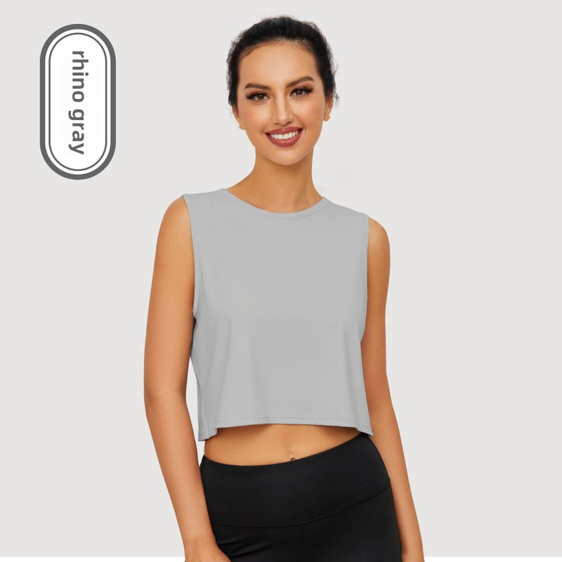 Breathable Quick-Dry Yoga Tank Top Women 2024 Black (short) - Image 2