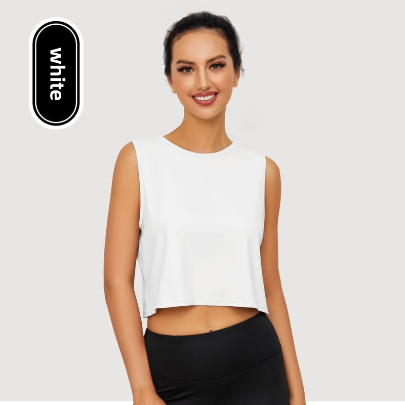 Breathable Quick-Dry Yoga Tank Top Women 2024 Black (short) - Image 3