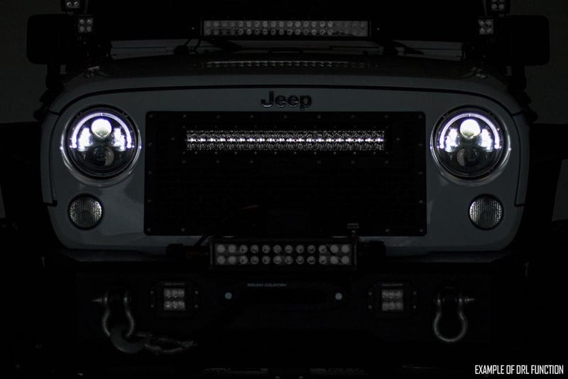 Rough Country 30" Dual Row Curved LED Light Bar with White DRL - 300W, 27000 Lumen CREE LED, Spot Flood Combo Beam for Off-Road Truck, Jeep, UTV - Image 3