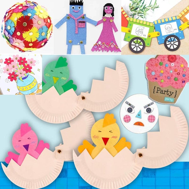 كلاراكو دبابيس صغيرة لتزيين سجلات القصاصات، دبابيس معدنية ملونة متنوعة لتثبيت الورق، دبابيس مشقوقة لمشاريع الحرف اليدوية الورقية، ختم وتزيين سجلات القصاصات، 240 قطعة - Image 2