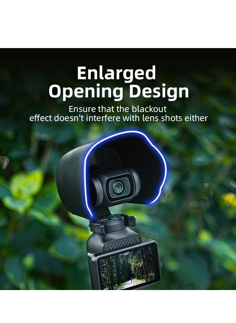 SYOSI - Lens Hood Sunshade Cover for DJI OSMO Pocket 3 Anti-Glare Protective Cover Hard Plastic Lens Hood for DJI Osmo Pocket 3 Gimbal Guard Lens Shield Cap Camera Accessories - Image 1