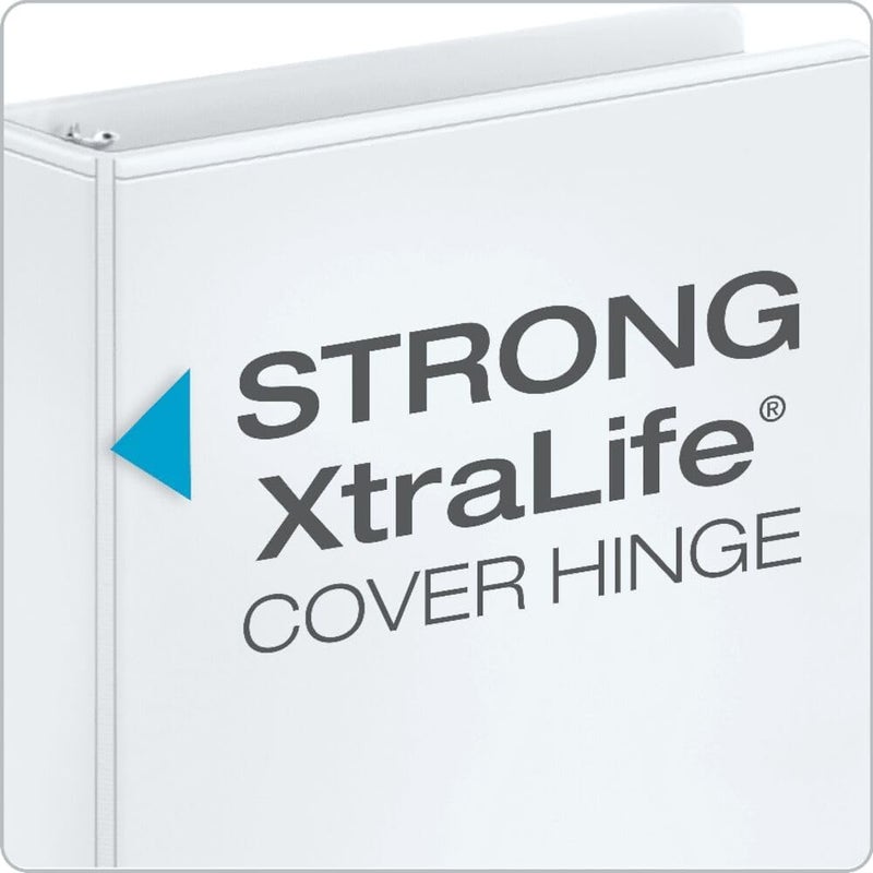 Cardinal Performer 3-Ring Binders, 3", Non-Locking Slant-D Rings, 725-Sheet Capacity, ClearVue Presentation, Non-Stick, PVC-Free, White, 4-Pack (27600) - Image 3
