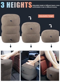 HomarKet 2-Pack Inflatable Foot Rest Pillow for Travel,Travel Accessories, Adults Airplane Travel Pillow-Adjustable Height Cushions,for Kids to Sleep While Traveling,Suitable for Office, Home  - Image 2