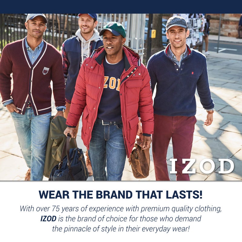 IZOD بنطلون جينز مريح للرجال من إيزود، قماش مرن ناعم، مقاس مستقيم مافريك الأزرق، 30x30 - Image 4