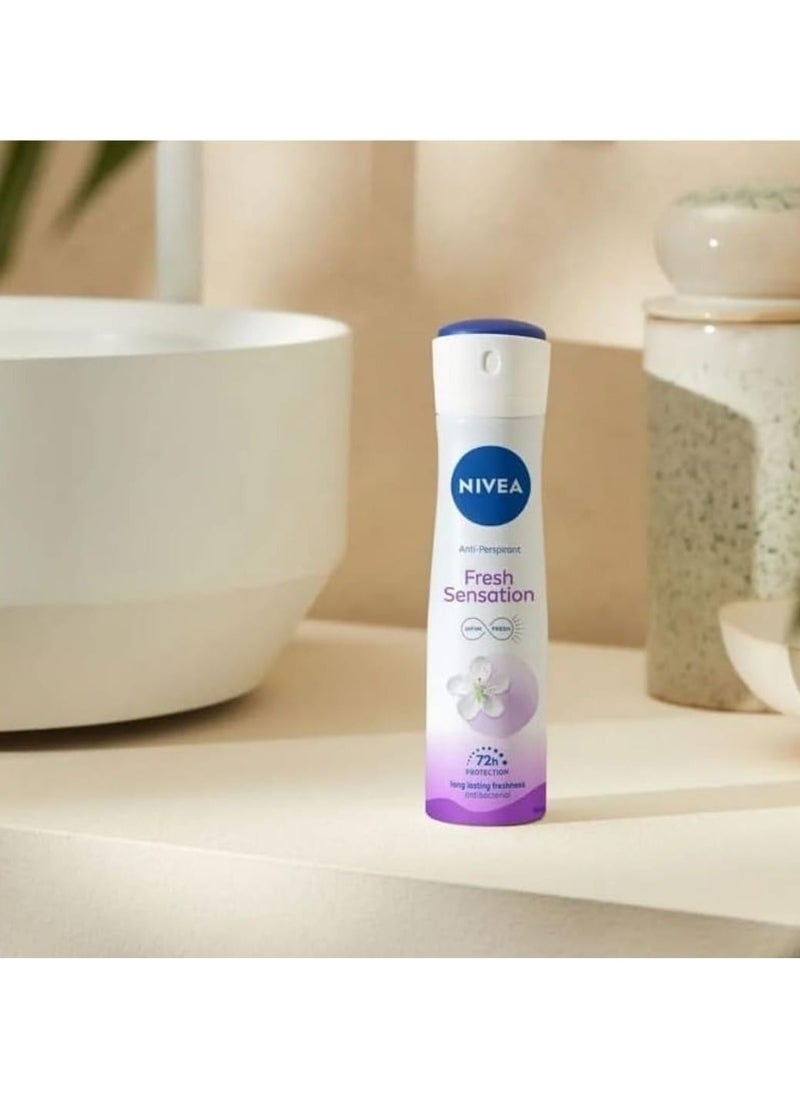 Nivea - Nivea Fresh Sensation 72 Hour Deodorant 150 ml, White - Image 1
