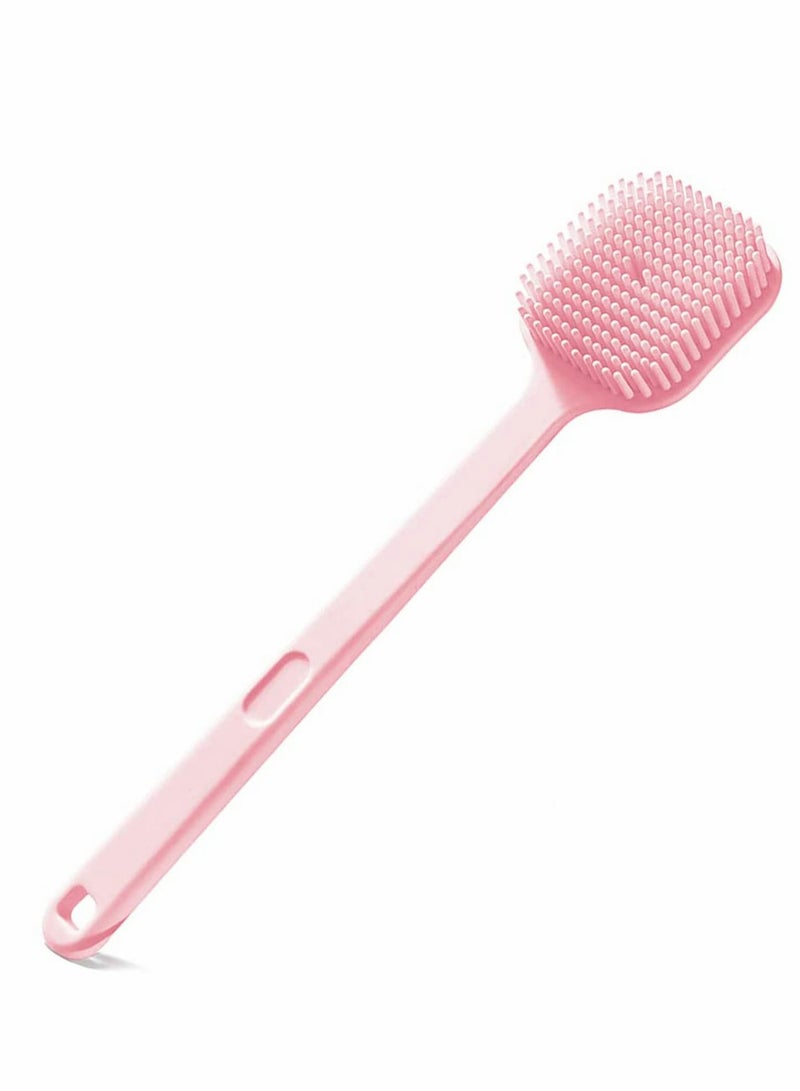 Shower Brush Silicone Back Long Handle for - Image 1