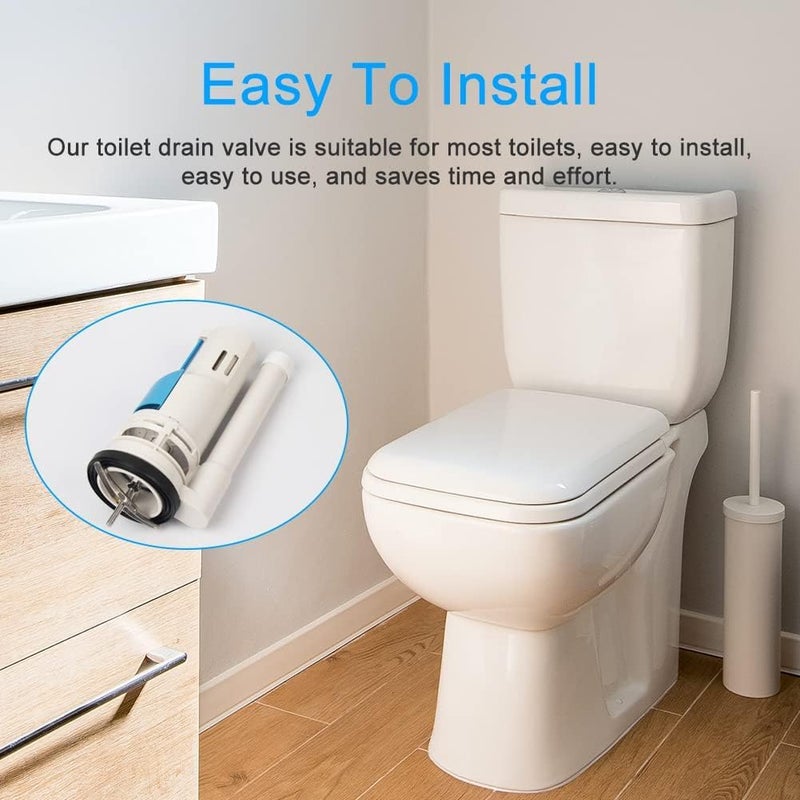 METWIN 8 Inch Universal Dual Flush Toilet Valve – Water-Saving Push Button Flush Mechanism for 2-Piece and One-Piece Toilets | Adjustable Height | Easy DIY Installation | Compatible with 38mm Hole - Image 5