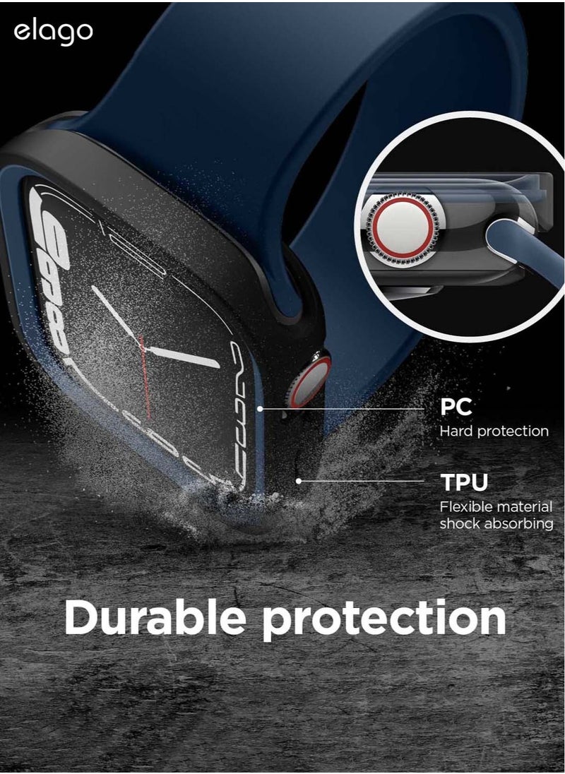 Elago Duo for Apple Watch Series 8/7 (45mm), Series 6/SE/5/4 (44mm) Cover Case - Black Jean Indigo  - Image 3