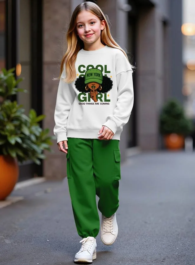 Take Two Take Two Teens Cool Graphic Sweatshirt and Joggers Set